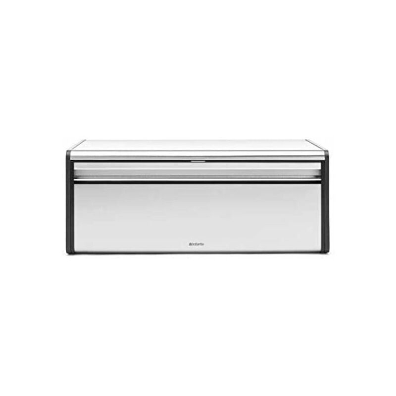 299186 - Boîte à pain avec couvercle à charnière, gris mat (acier mat résistant aux empreintes digitales), 46,5 x 25 x 18,7 cm. - Brabantia