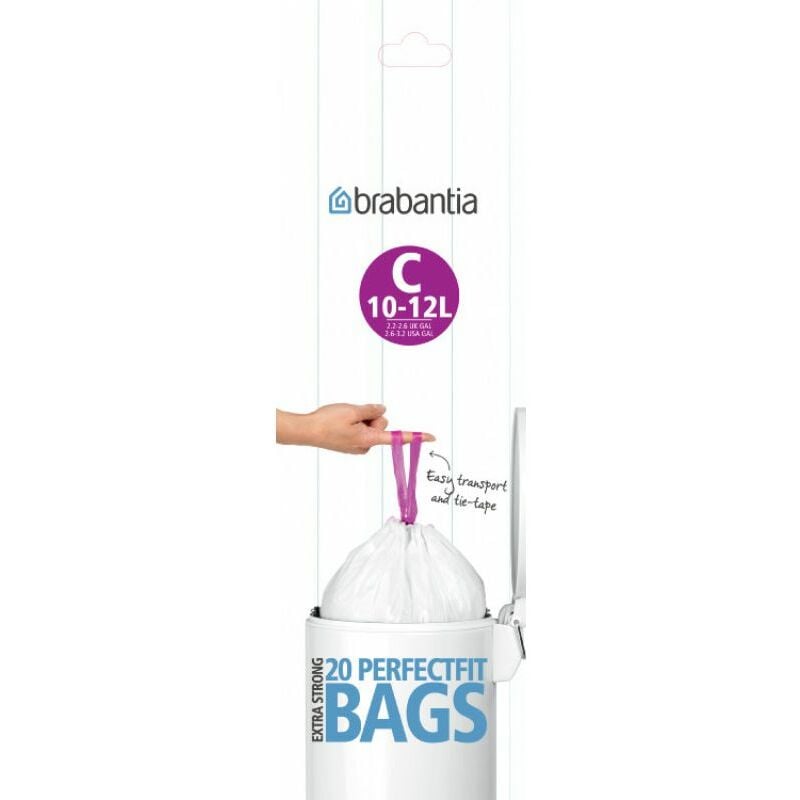 

Brabantia - BOLSA BASURA BLANCA C 10-12L CIERRE FACIL 20 UNID