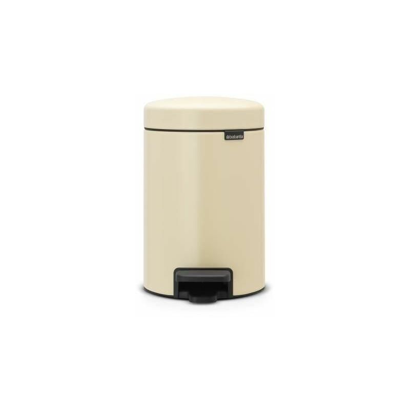 

Brabantia Cubo de Basura con Pedal, Acero Inoxidable, Almendra, 3 l