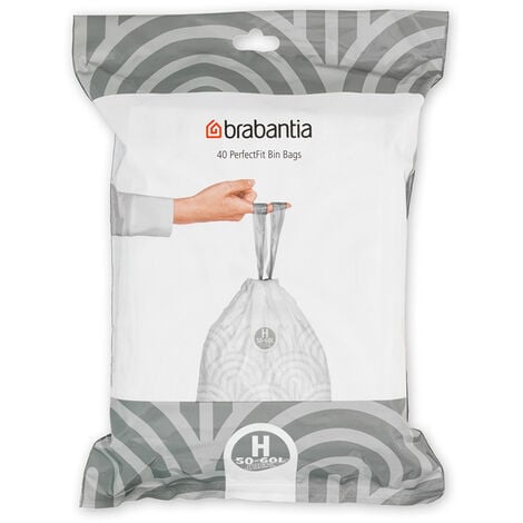 Brabantia - Distributeur de 40 sacs poubelle 50-60 l code H - Blanc
