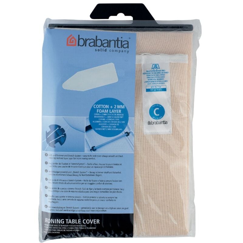 Brabantia - 169403 - housse de repassage - coton et mousse - 2 mm - écru