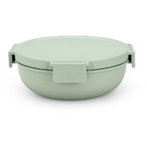 Brabantia - Make & Take Lunch Box per Insalate 1.3L - Vassoio Rimovibile - Ermetico - Chiusura a scatto - Adatto per Congelatore - Adatto per lavastoviglie & nel Microonde - Jade Green