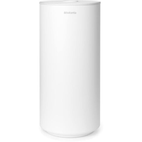 Brabantia Mindset Dispenser Carta Igienica - Spazio per 2 Rotoli - Adatto a Rotoli di Dimensioni - Sistema di Sollevamento - Resistente alla Corrosione - Mineral Fresh White - 30 x 15 x 13.7 cm