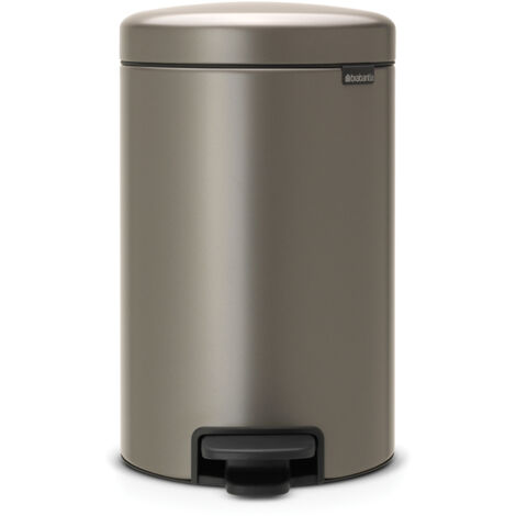 Brabantia Newicon Treteimer, Mülleimer, Abfalleimer, Platinum, 12 L, 113628
