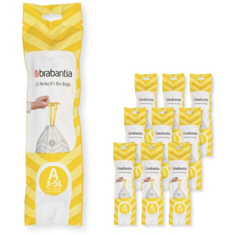 Brabantia PerfectFit Bags, Code A, 3L, 200 Bags