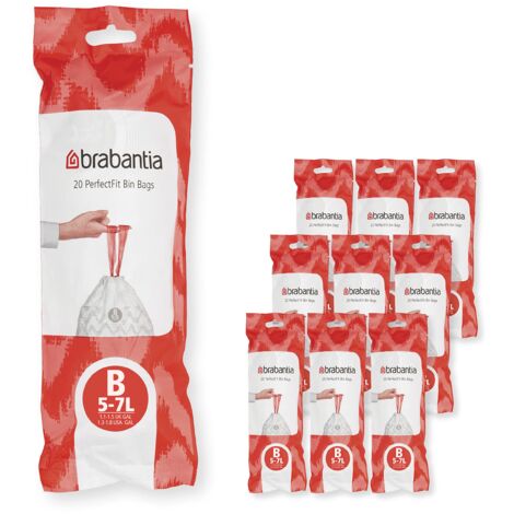 Brabantia PerfectFit Bags, Code B, 5L, 200 Bags