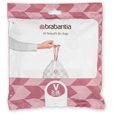Brabantia PerfectFit Bags, Code V, 2-3L, 40 Bags