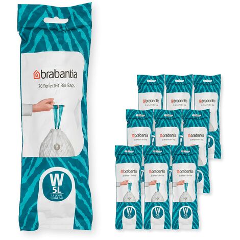 Brabantia PerfectFit Bags, Code W, 5L, 200 Bags