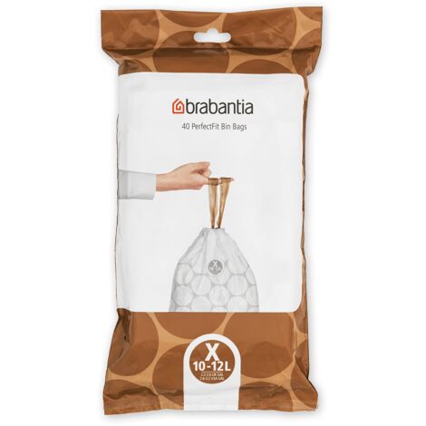 Brabantia PerfectFit Bags, Code X, 10-12L, 40 Bags