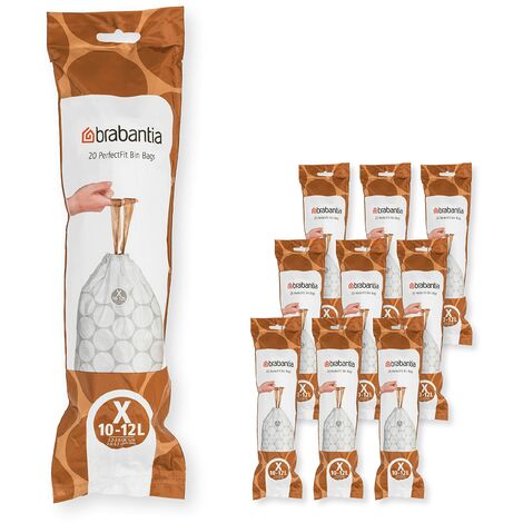 Brabantia PerfectFit Bags, Code X, 10-12L,200 Bags