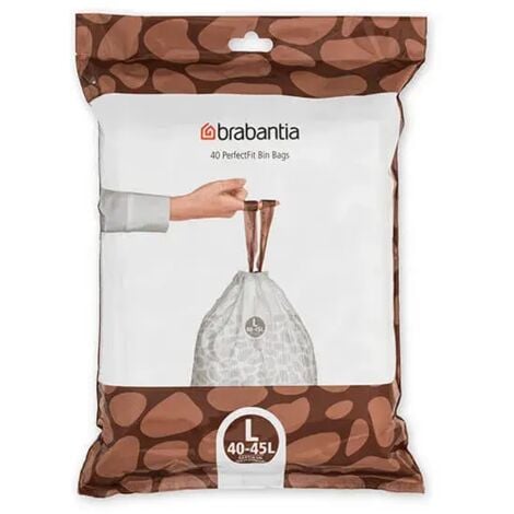 Brabantia PerfectFit Bags L 40-45 litre Dispenser Pack of 40 bags