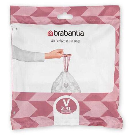 Brabantia PerfectFit Bags V 2-3 Litre Pack of 40 Bags