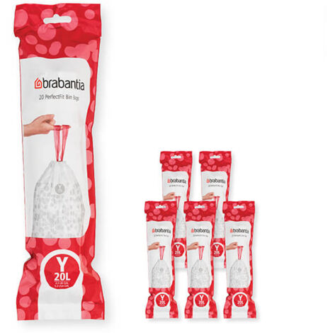 Brabantia PerfectFit Bags Y 20 litre Multipack of 120 bags 6x20