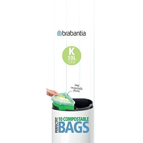 Brabantia PerfectFit Sacchetti Compostabili Tipo K 10 Litri 10 Pezzi
