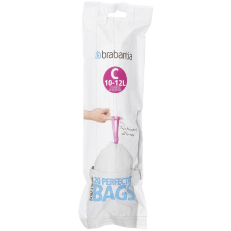 Brabantia PerfectFit Sacchi Immondizia Tipo C 10-12 Litri 20 Pezzi