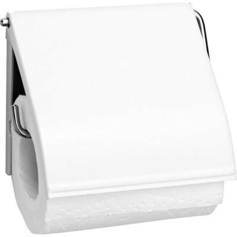 Porte-rouleau de papier toilette Brabantia ReNew avec couvercle blanc