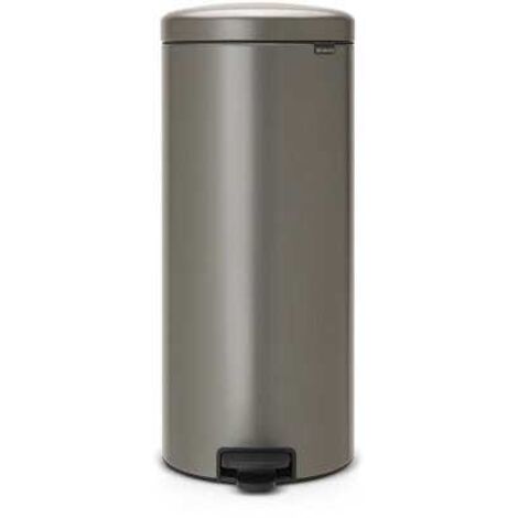 BRABANTIA Poubelle de cuisine 30 l à pédale BRABANTIA époxy platinium