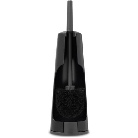 Brabantia Renew Collection Porta Scopino da Toilette, Matt Black, 30 x 20 x 10 cm