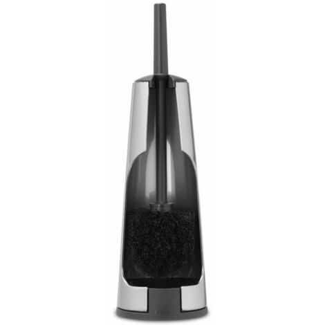 Brabantia ReNew Toilettenbürstengarnitur, WC-Garnitur, Toilettenbürste, Klobürste, Edelstahl, 414640