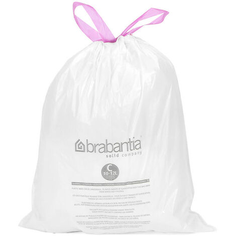 Lot de 40 sacs poubelle PerfectFit H blanc 50-60 litres Brabantia blanc
