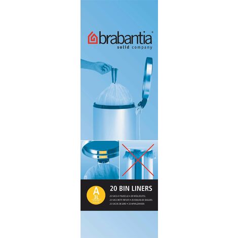 BRABANTIA Sacs-poubelle de salle de bains 3 l blanc BRABANTIA