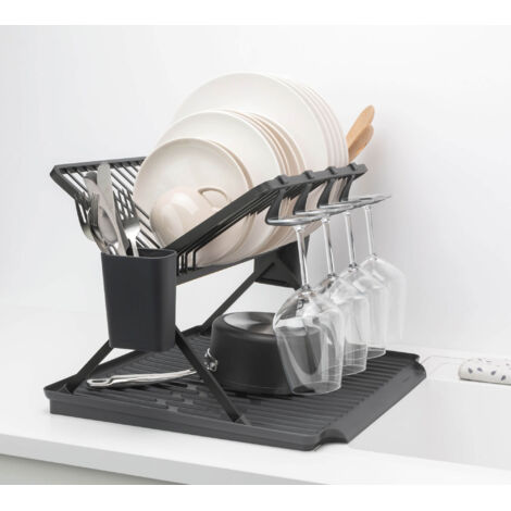 Brabantia Scolapiatti Pieghevole Large Grigio Scuro