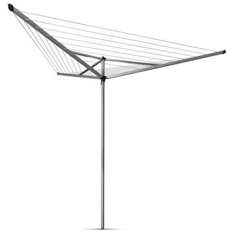 Séchoir parapluie en aluminium Essential 3 bras avec douille L.30 m - Brabantia