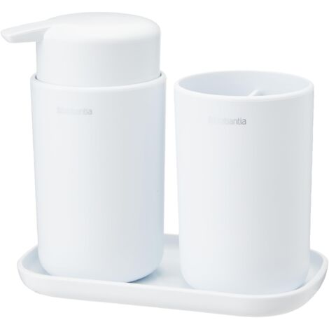 Brabantia - Set da bagno, bianco, Set di 3