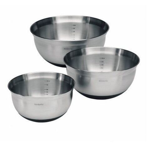 Brabantia Set di ciotole miscelatrici in acciaio inox