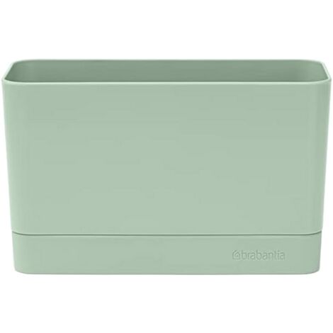 Brabantia - Sinkside Organizzatore per Lavello - Lavabile in Lavastoviglie - Accessorio per Cucina - Vaschetta Raccogligocce Rimovibile - Raccoglie i Residui d'Acqua - Jade Green - 19 x 8.5 x 11.5 cm