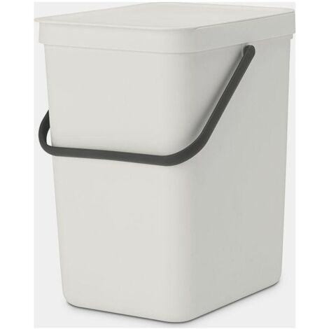 Brabantia Sort e Go Contenitore per Rifiuti Grigio Chiaro 25 Litri