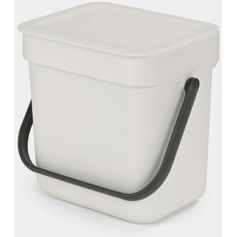 Brabantia Sort e Go Contenitore per Rifiuti Grigio Chiaro 3 Litri