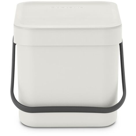 Brabantia Sort e Go Contenitore per Rifiuti Grigio Chiaro 6 Litri