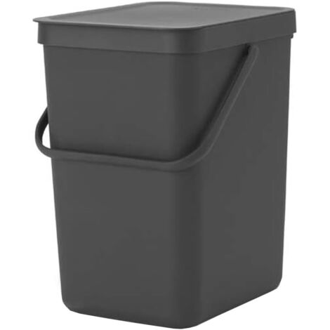 Brabantia Sort e Go Pattumiera 25 Litri Grigio Scuro