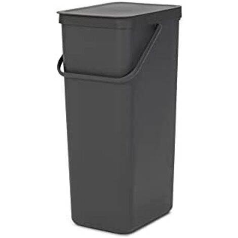Brabantia Sort e Go Pattumiera 40 Litri Grigio Scuro