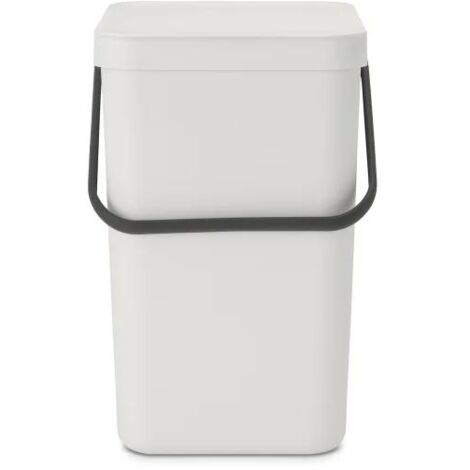 Brabantia Sort & Go 25 L Poubelle de Recyclage Gris Clair