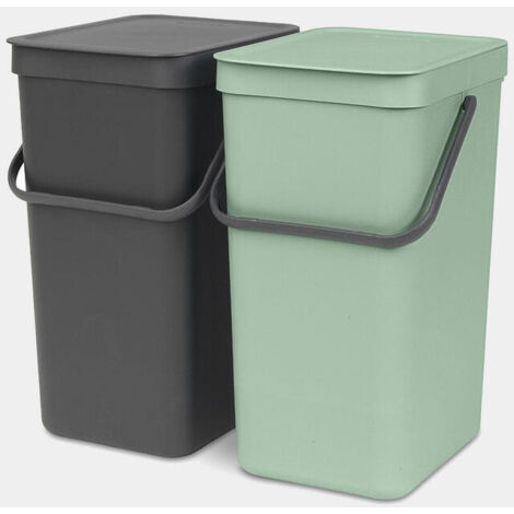 Brabantia Sort & Go Rectangular Plástico Verde, Gris