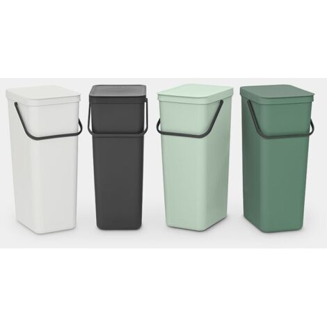 Brabantia Sort & Go Recycling-Mülleimer, 40 l, Jadegrün