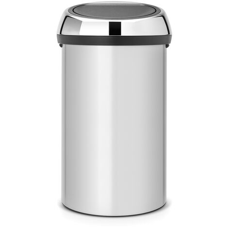 Brabantia Touch-Bin ist metallisch grau 60L