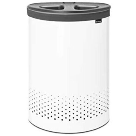 Brabantia Wäschekorb, 55 L dunkelgrau / weiss