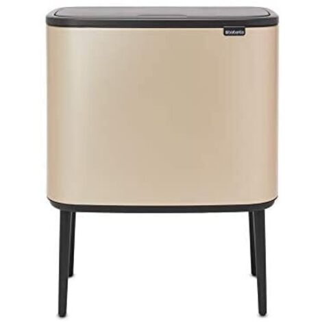 Brabantia Waste Bin Bo Touch Bin Pattumiera Champagne 3 x 11 Litri