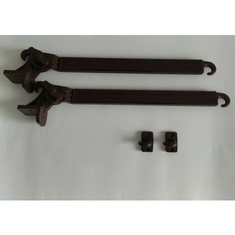 Braccetti per Tende da Sole in Alluminio 50 cm Coppia Kit con Ganci Vari Colori