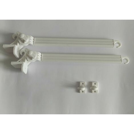 Braccetti per Tende da Sole in Alluminio 70 cm Coppia Kit con Ganci Vari Colori