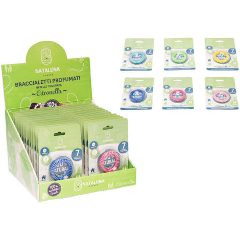 Bracciale Antizanzare alla Citronella a Spirale in Pelle Colorata