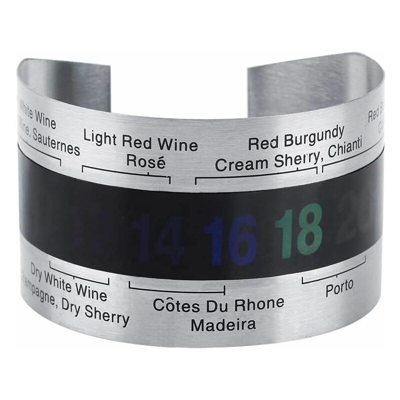 Image of Stickerslab - Bracciale Termometro per Vino/Birra Sensore in acciaio inossidabile