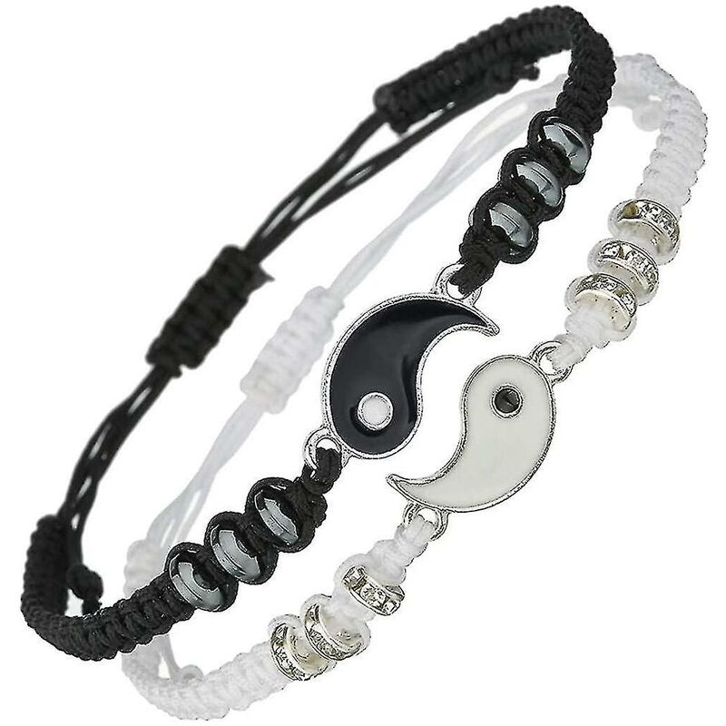 Braccialetti Best Friend per 2 braccialetti Yin Yang abbinati con cordino regolabile