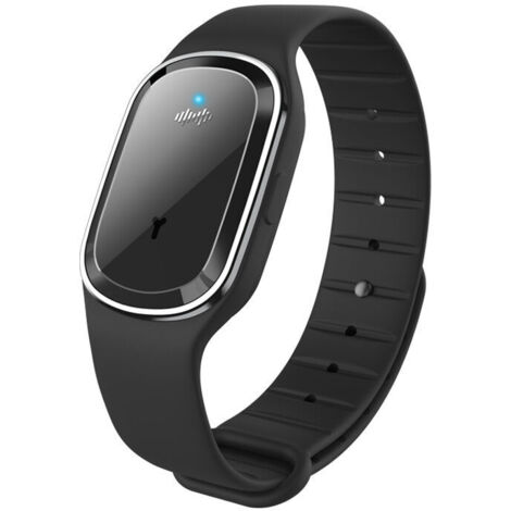 Braccialetto elettronico antizanzare a ultrasuoni con cavo USB, impermeabile, ideale per i viaggi, adatto a bambini e adulti, nero.
