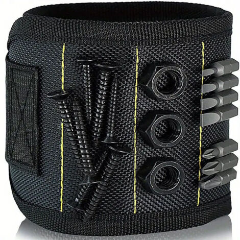 Braccialetto magnetico per utensili manuali, contenitore per viti e porta braccialetti