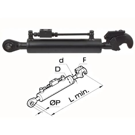 Braccio 3 punto idraulico Cermag trattori GOLDONI lunghezza 470-600mm - 50890