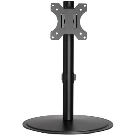 Braccio da scrivania regolabile per monitor da 17'' a 32'' in nero, compatibile con schermi singoli